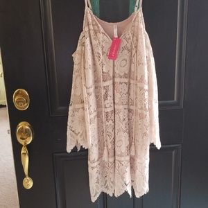 Dress light pink bone colored